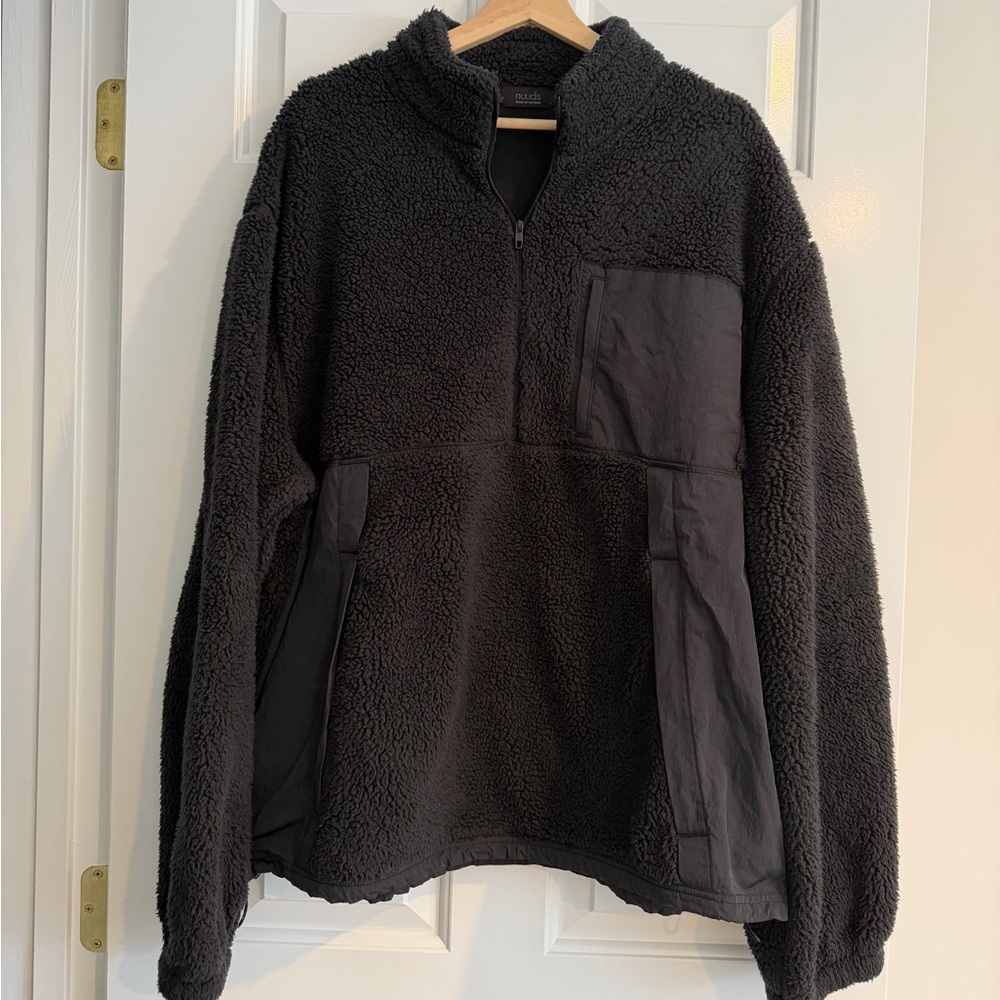 Men’s nuuds Sherpa Summit Pullover Fleece - Black, L